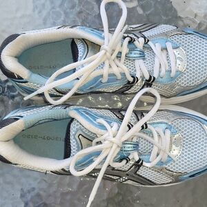 Asics Blue and White Running Shoes